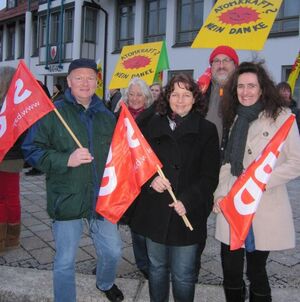 SPD-Mitglieder aus der Region Landshut und Dingolfing bei der Anti-Atom-Demo 2013 in Niederaichbach