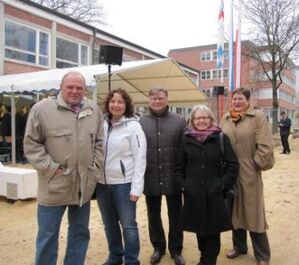 Stadtrat Dietm. Franzke, Kreisräte Ruth Müller u. Franz Göbl, Stadträtin Maria Haucke, stv. Landrätin Christel Engelhard